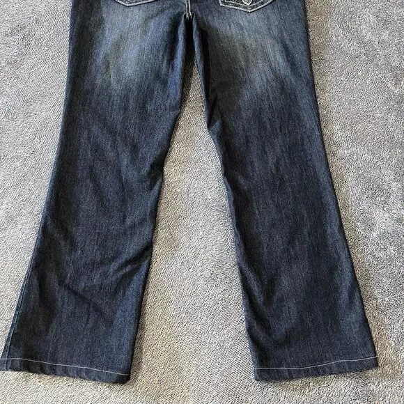 EARL WOMENS JEANS Sz 10 Bootcut Flare Stretch Denim Jeans Bling Rhinestone - Picture 8 of 10